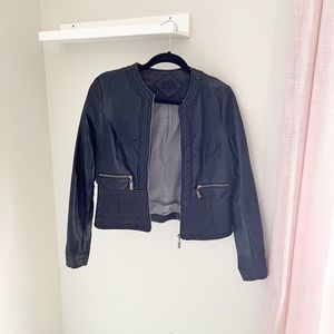 Jou Jou Leather Jacket in Black
